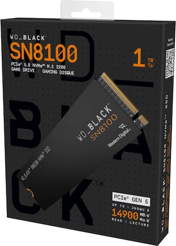 WD BLACK SN8100 1TB Non Heatsink Internal SSD Gen 5x4 NVMe WD BLACK SN8100 1TB Non Heatsink Internal SSD Gen 5x4 NVMe