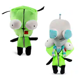 Golden Bell Studios - Invader Zim GIR With Removable Costume 10-Inch Collector Plush - Green