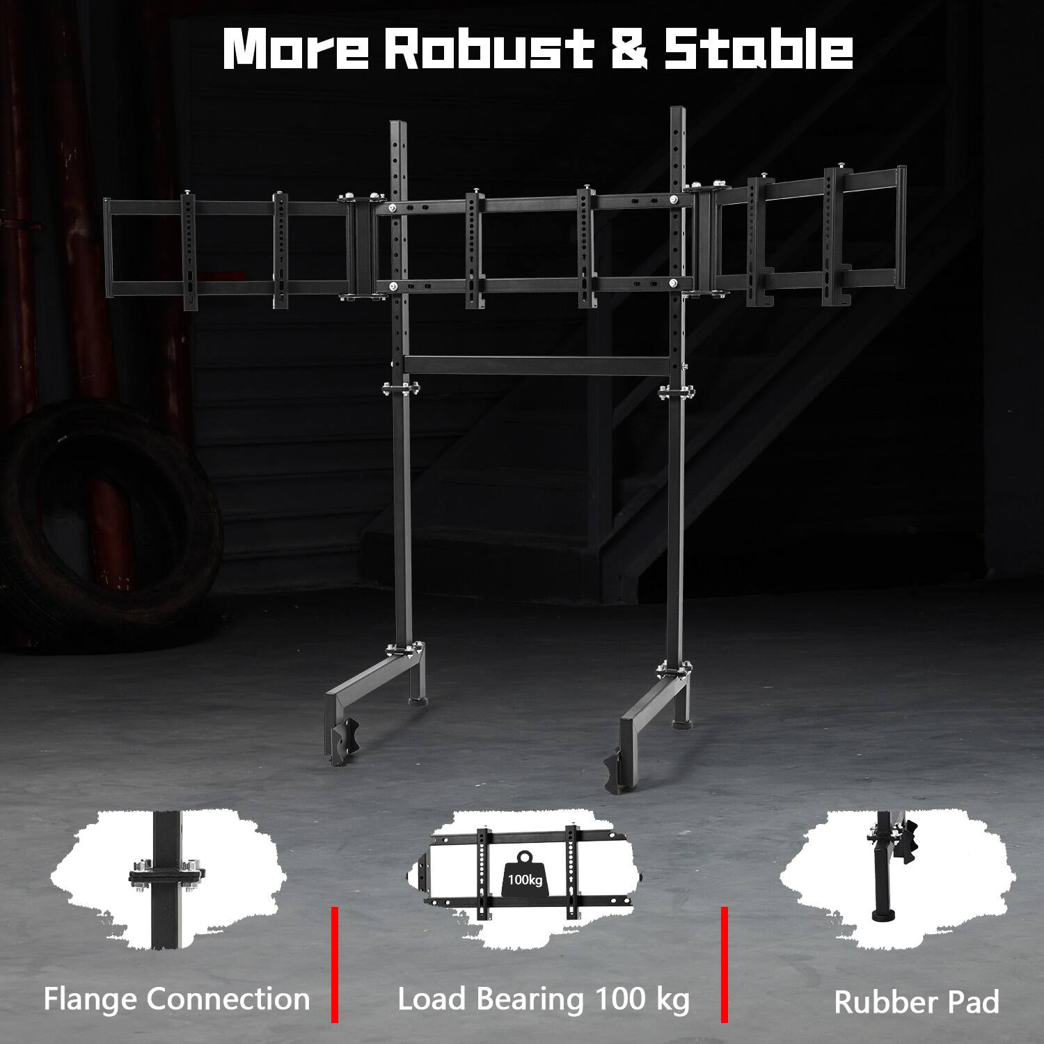 More Robust & Stable

100kg

Flange Connection

Load Bearing 100 kg

Rubber Pad