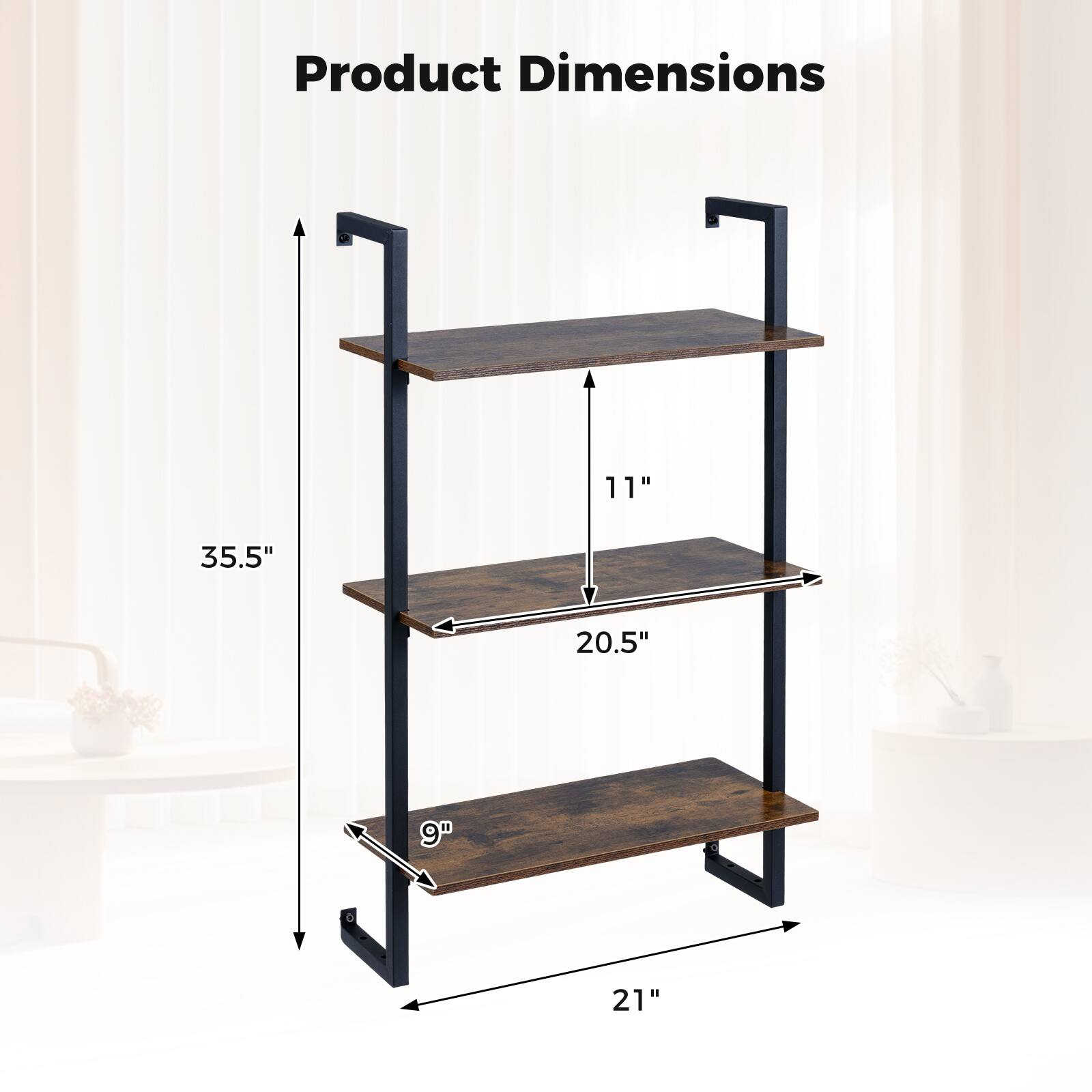 Product Dimensions: 11" x 35.5" x 20.5" x 9" x 21"