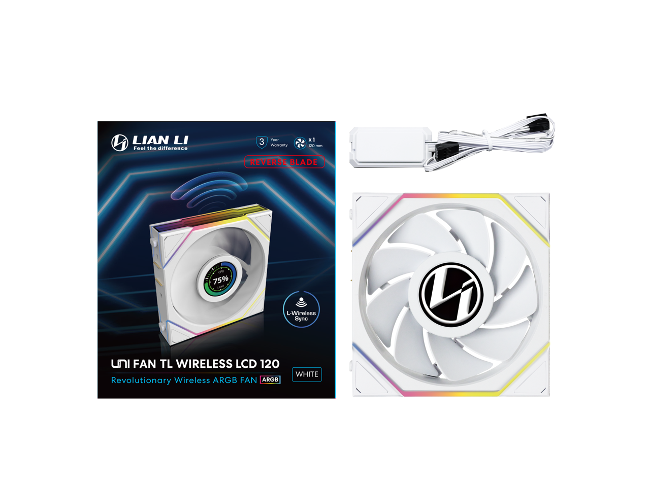 Lian Li UNI Fan TL LCD 120 Wireless Reverse Blade, Infinity Mirror