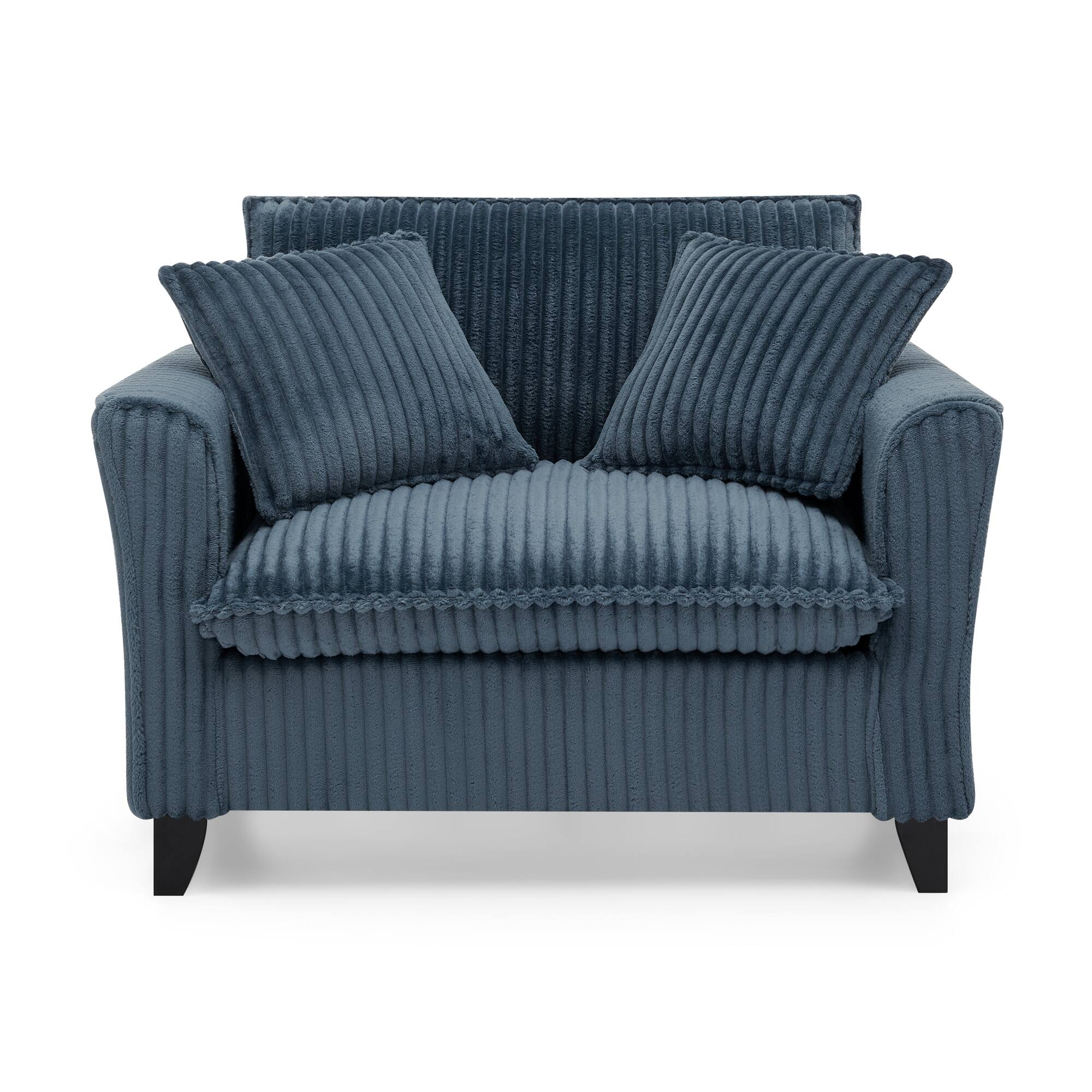 Alt View 2. GOODSILO - Comfortable Single Sofa Chair with Backrest & Armrests - Living Room & Bedroom Accent - Blue.