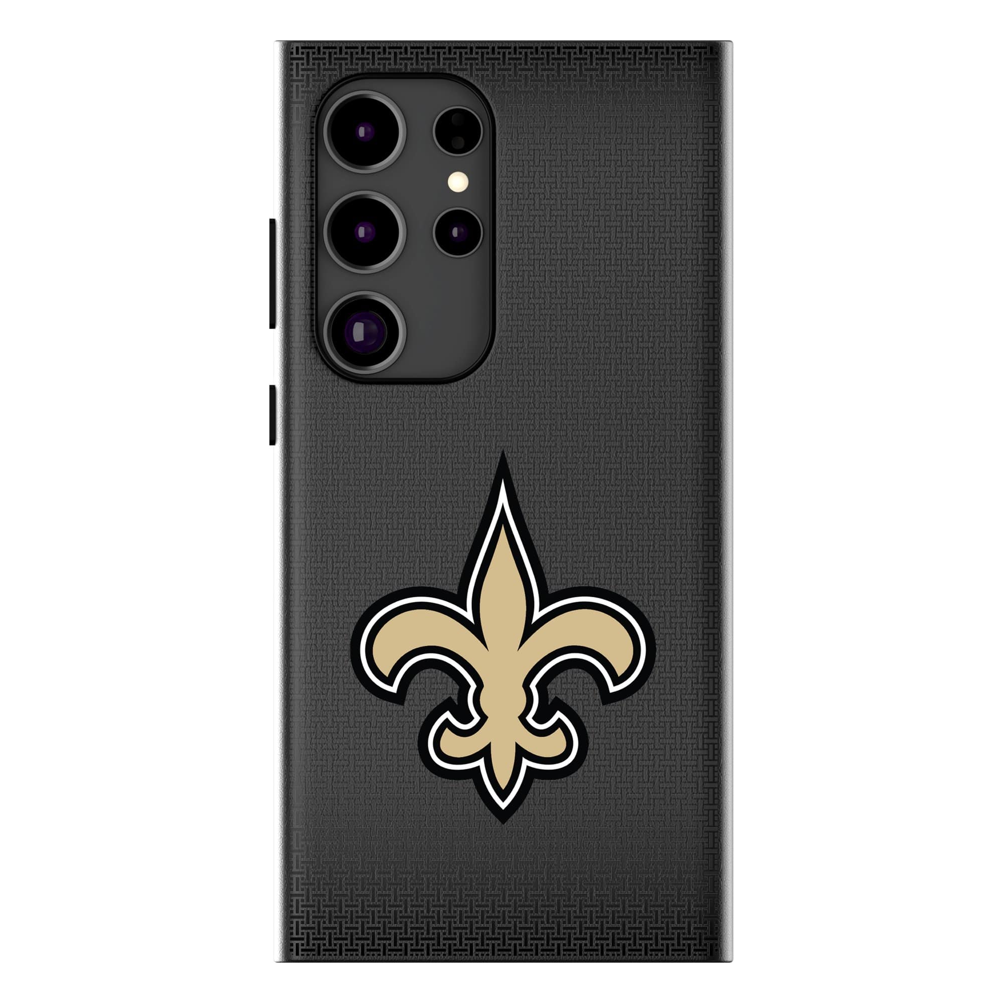 Keyscaper - NFL - New Orleans Saints Linen Galaxy Magnetic Bump Case - S24 Ultra - Black