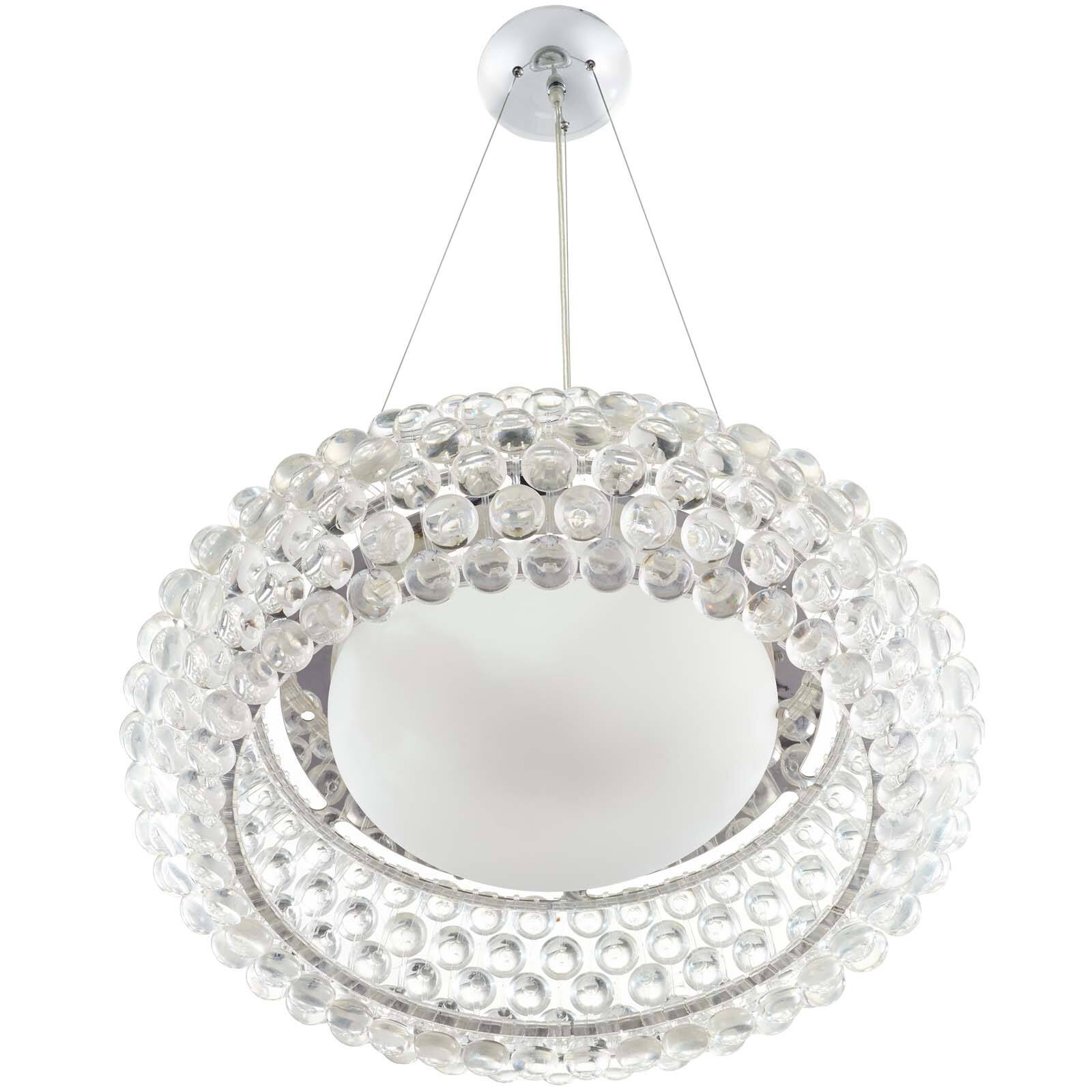 Left. Modway - Halo 25" Pendant Chandelier by Modway - Clear.