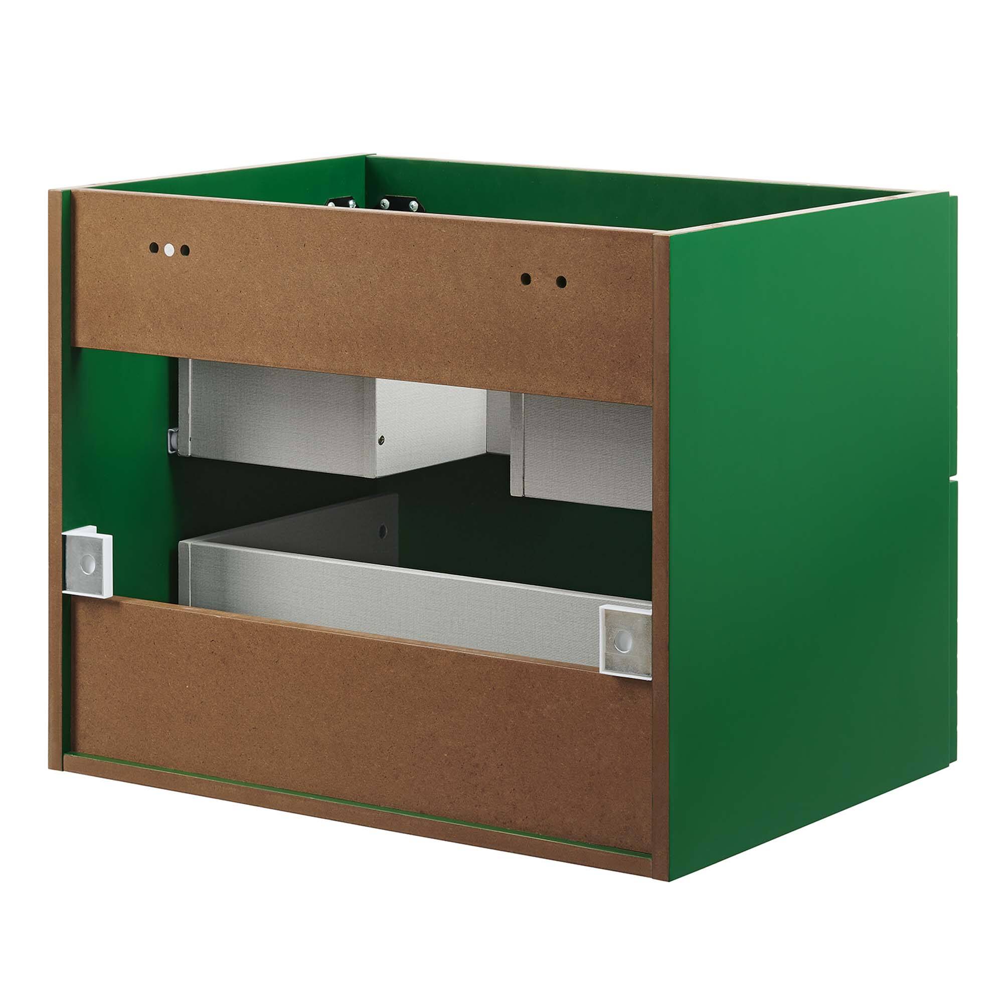 Alt View 2. Modway - Daybreak Wall-Mount Bathroom Cabinet Basin Not Included - Green.