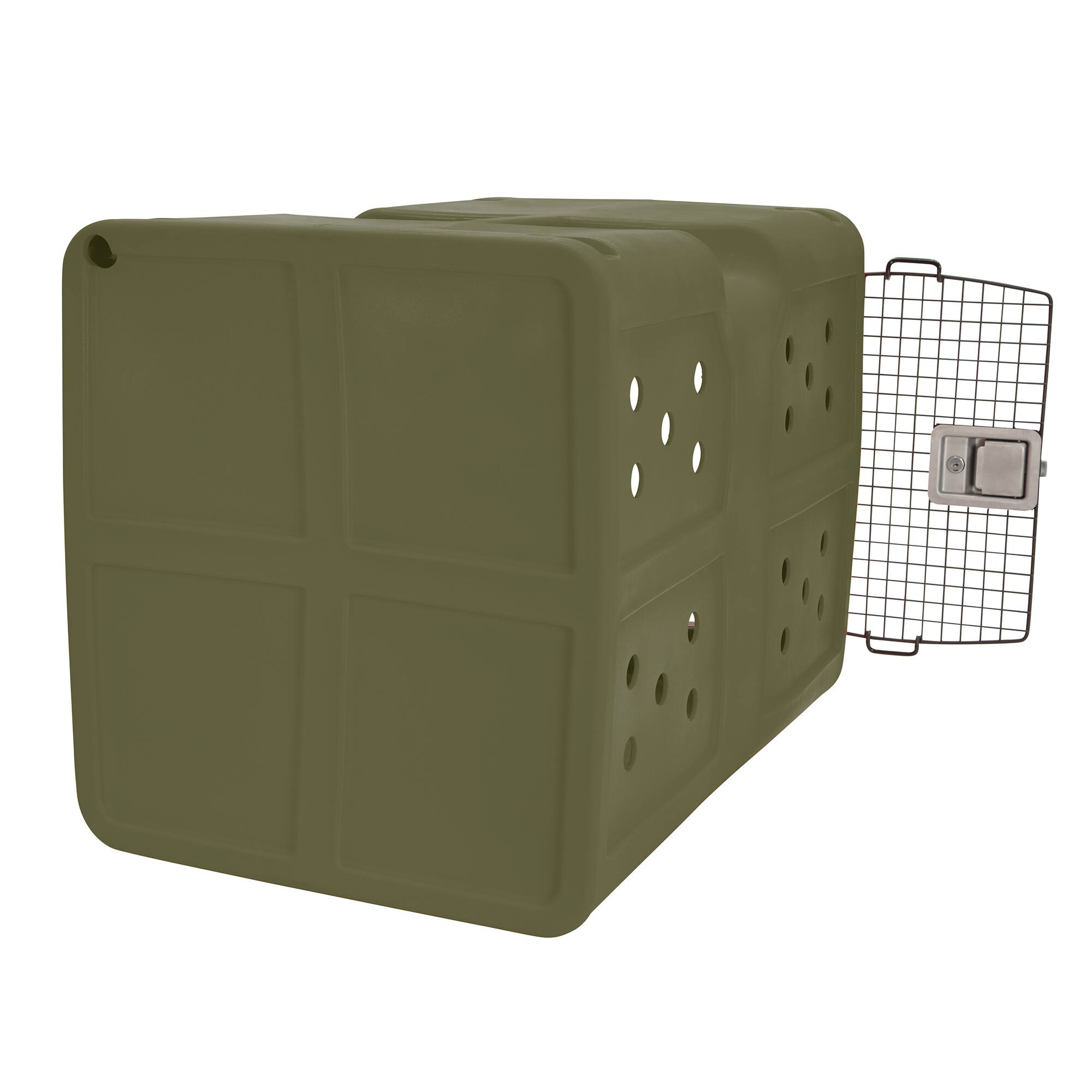 Alt View 7. Dakota 283 - Dakota 283 G3 Large Easy to Clean Dog Kennel w/ Handle & Latching Door, Olive.
