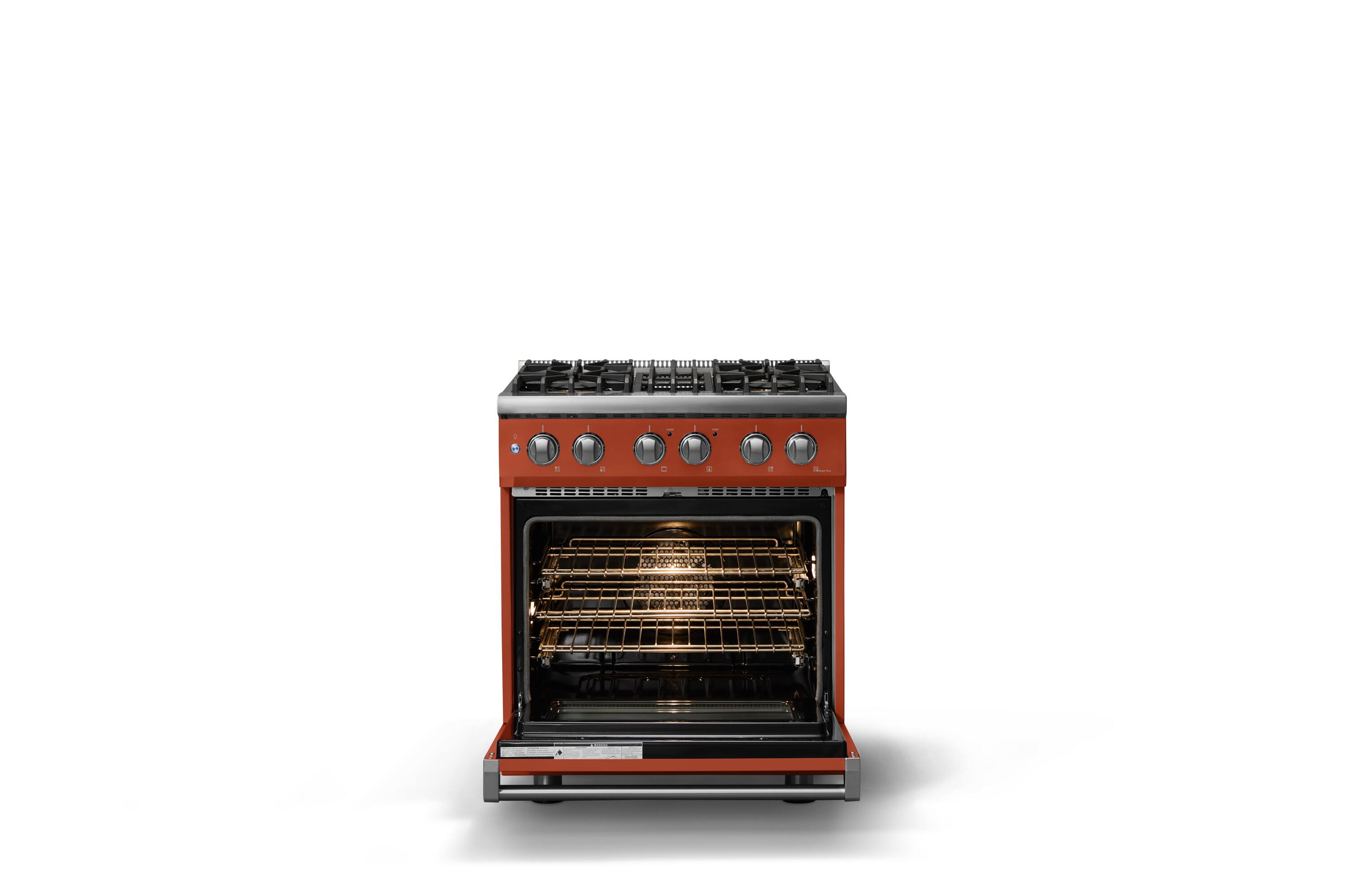 Alt View 3. Viking - 30 in. Wide 4 Burner Pro 5 Series 4.7 Cu. Ft. Freestanding Sealed Dual Fuel Convection Range - Spiced Cider - Spiced Cider.