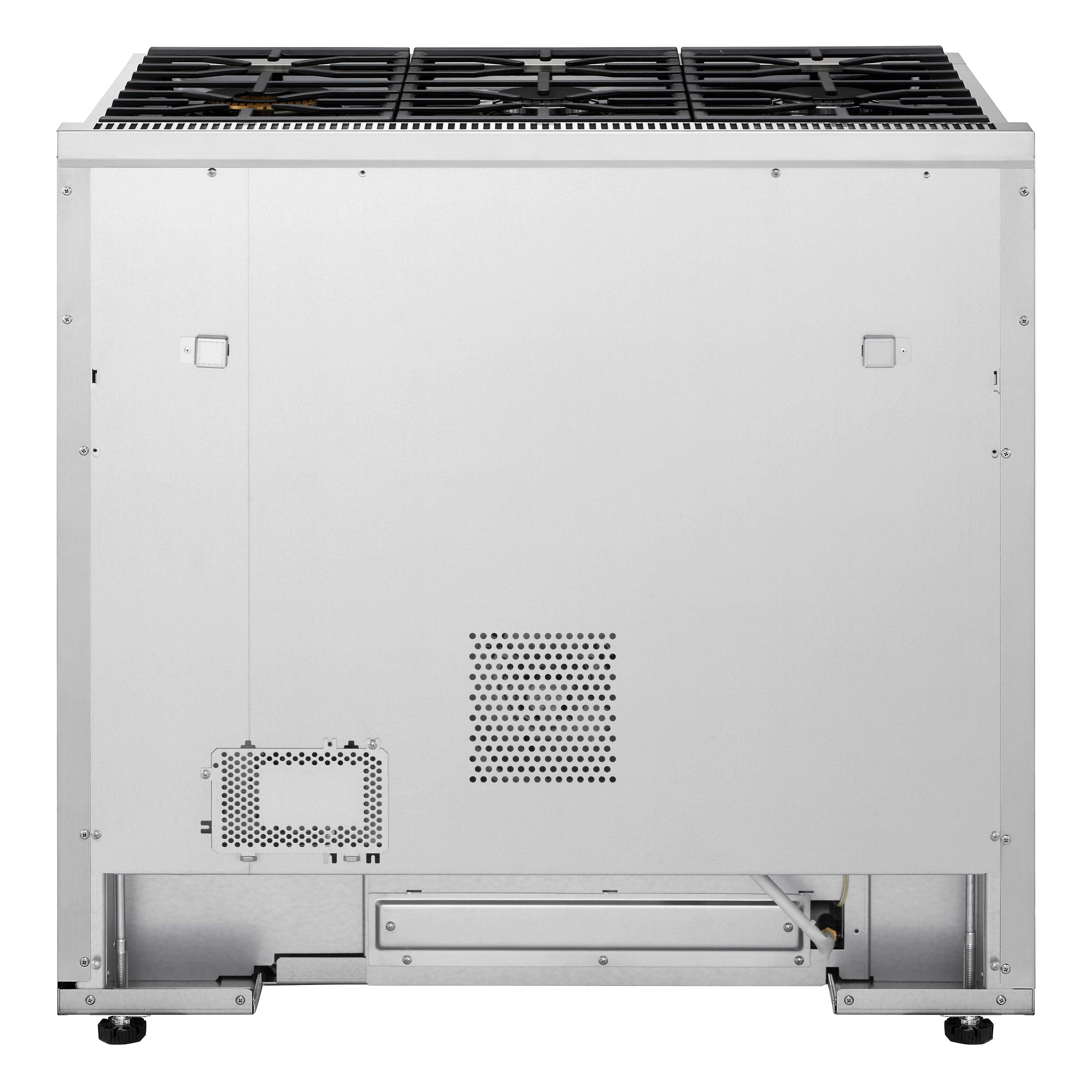 Alt View 24. LG - SIGNATURE 6.3 Cu. Ft. Slide-In Gas True Convection Pro Range with EasyClean, AirFry, and UltraHeat 23K Dual Power Burner - Stainless Steel.