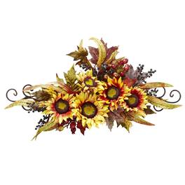 BreeBe - 27" Sunflower Swag w/Metal Frame - Yellow