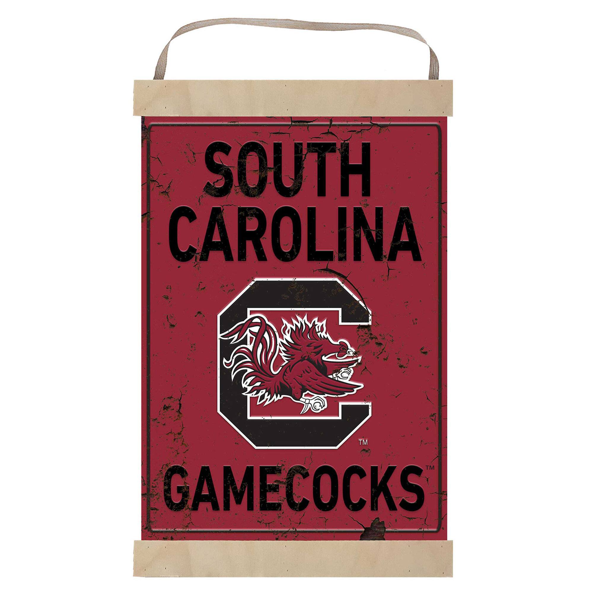 South Carolina Gamecocks Faux Rust Banner Sign