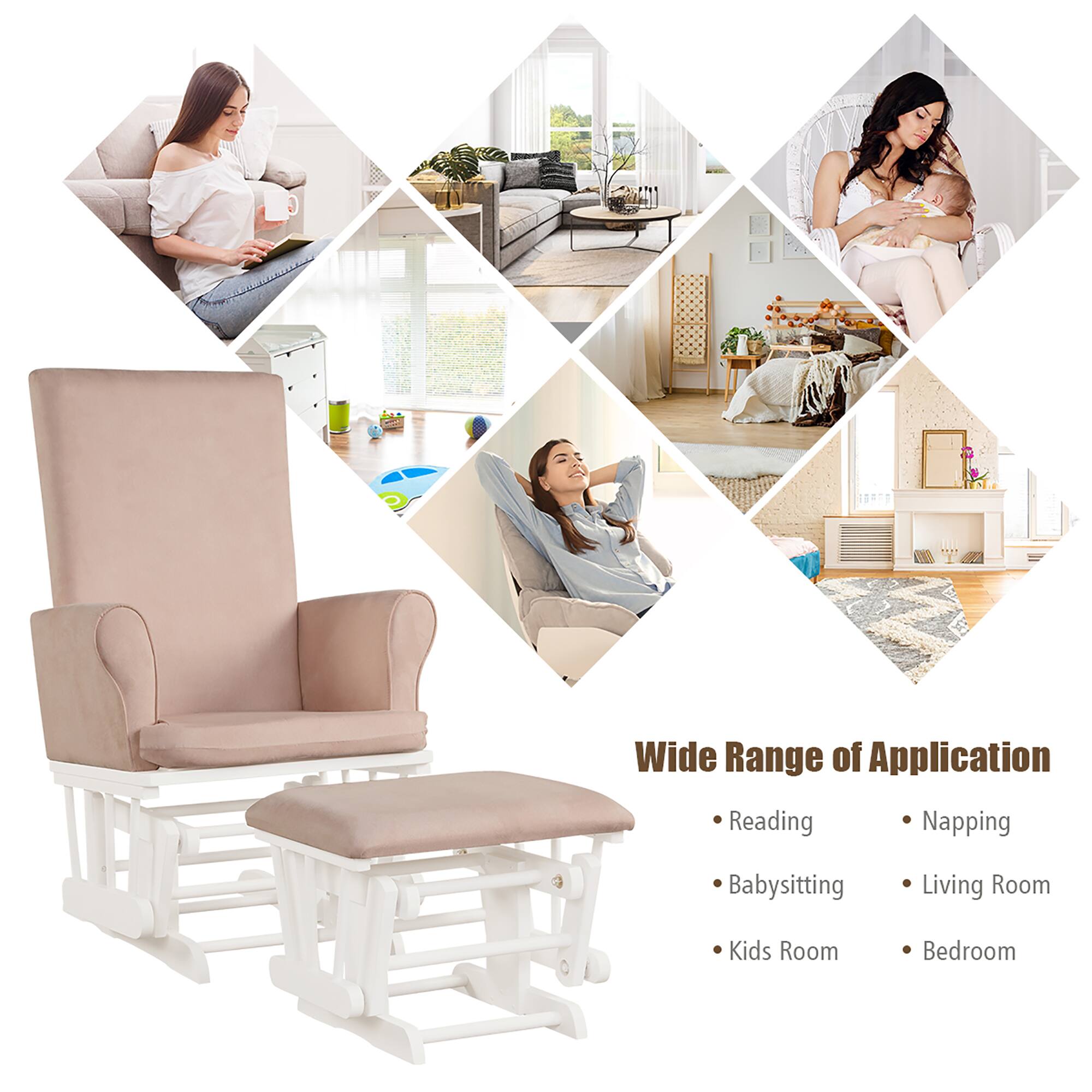 Wide Range of Application  
- Reading  
- Napping  
- Babysitting  
- Living Room  
- Kids Room  
- Bedroom