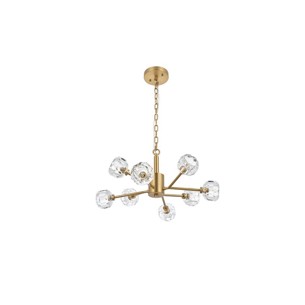 Elegant Lighting - Graham 8 Light Pendant in Gold - Gold And Clear price history on PriceWatchPro