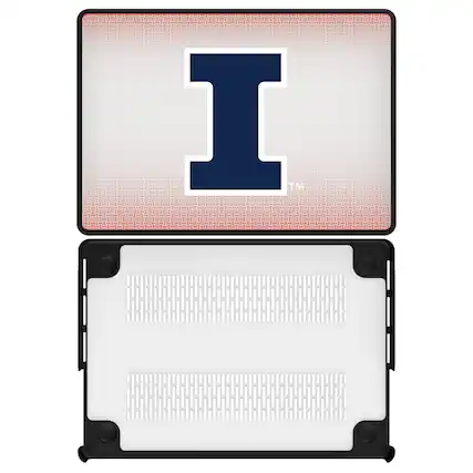 Front. Keyscaper - Illinois Fighting Illini Linen MacBook Case - Pro 14 in - Multicolor.