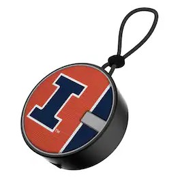 Keyscaper - Illinois Fighting Illini Logo Waterproof Bluetooth Speaker - Multicolor