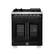 Front. Forno Appliances - 30 in. Wide 5 Burner Capriasca 4.32 Cu. Ft. Dual Fuel Range with French Door Design - Black.