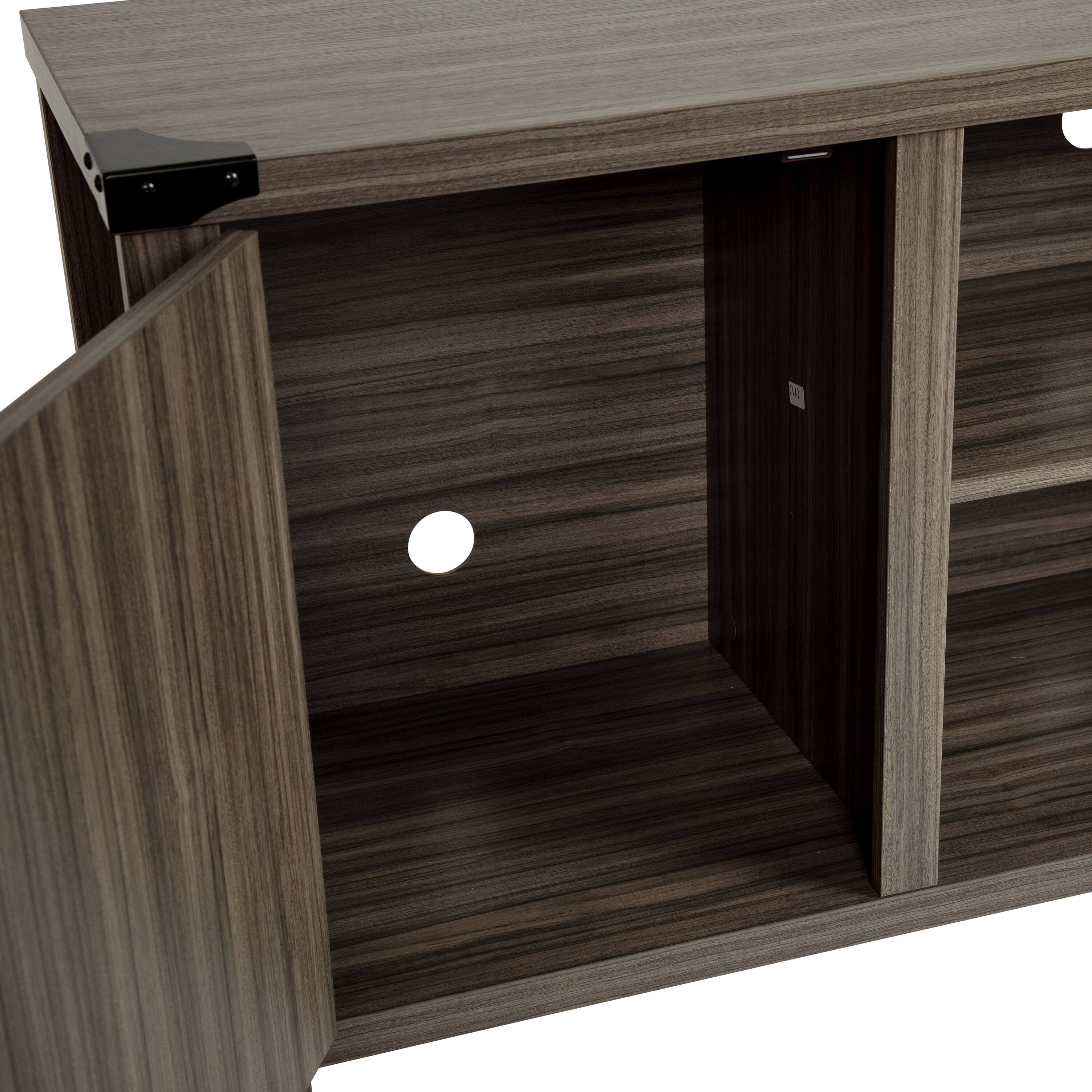 Alt View 18. Alamont Home - 59 Inch Barn Door TV Stand Fits up to 65" TV's with Adjustable Shelf - Gray Wash Oak.