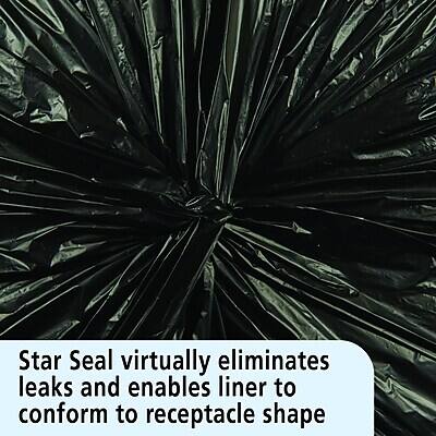 Star Seal virtually eliminates leaks and enables liner to conform to receptacle shape