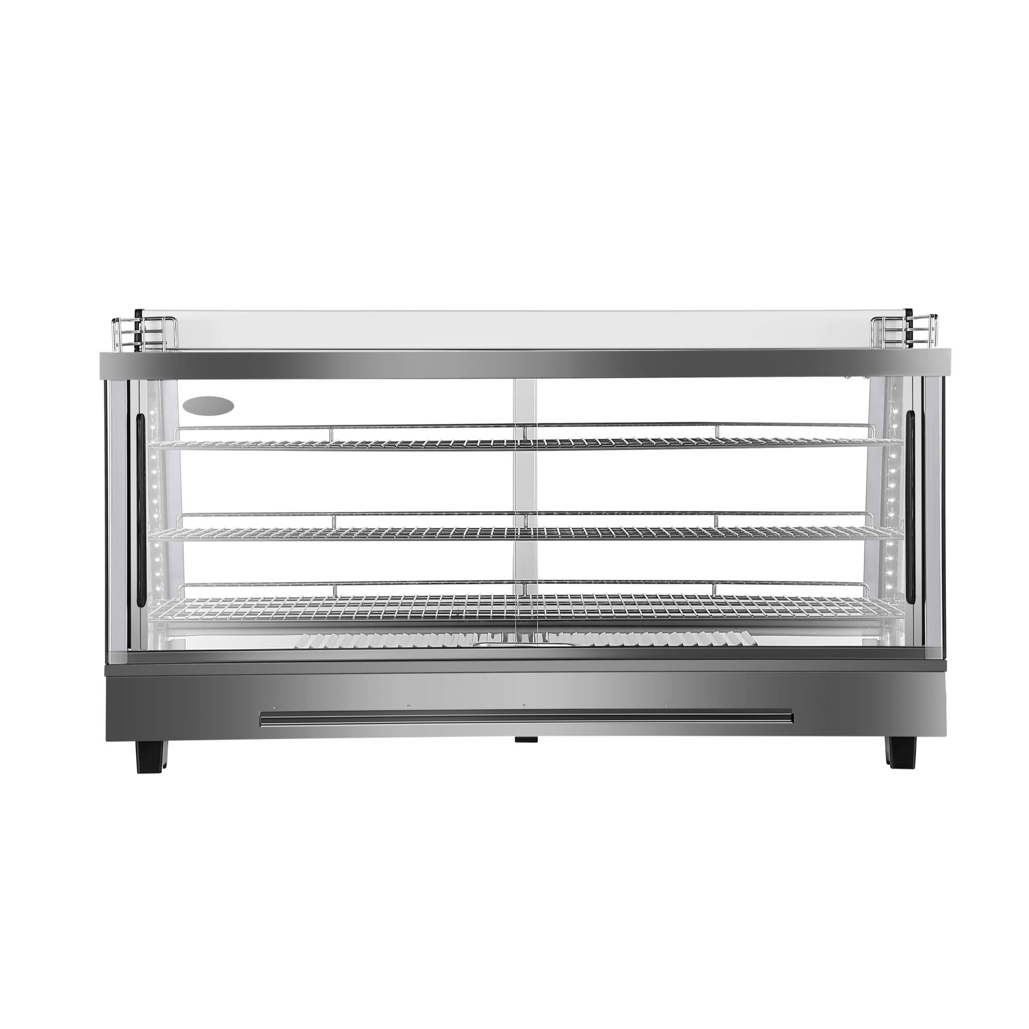 Alt View 4. Koolmore - 48 in. Glass Countertop Display Warmer, 6.5 cu. ft. in Stainless Steel (HDC-6C-SS) - Silver.