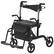 Alt View 5. VEVOR - 2 in 1 Rollator Walker & Transport Chair for Seniors, Folding Rolling Walker Wheelchair Combo & Footrests - Black.