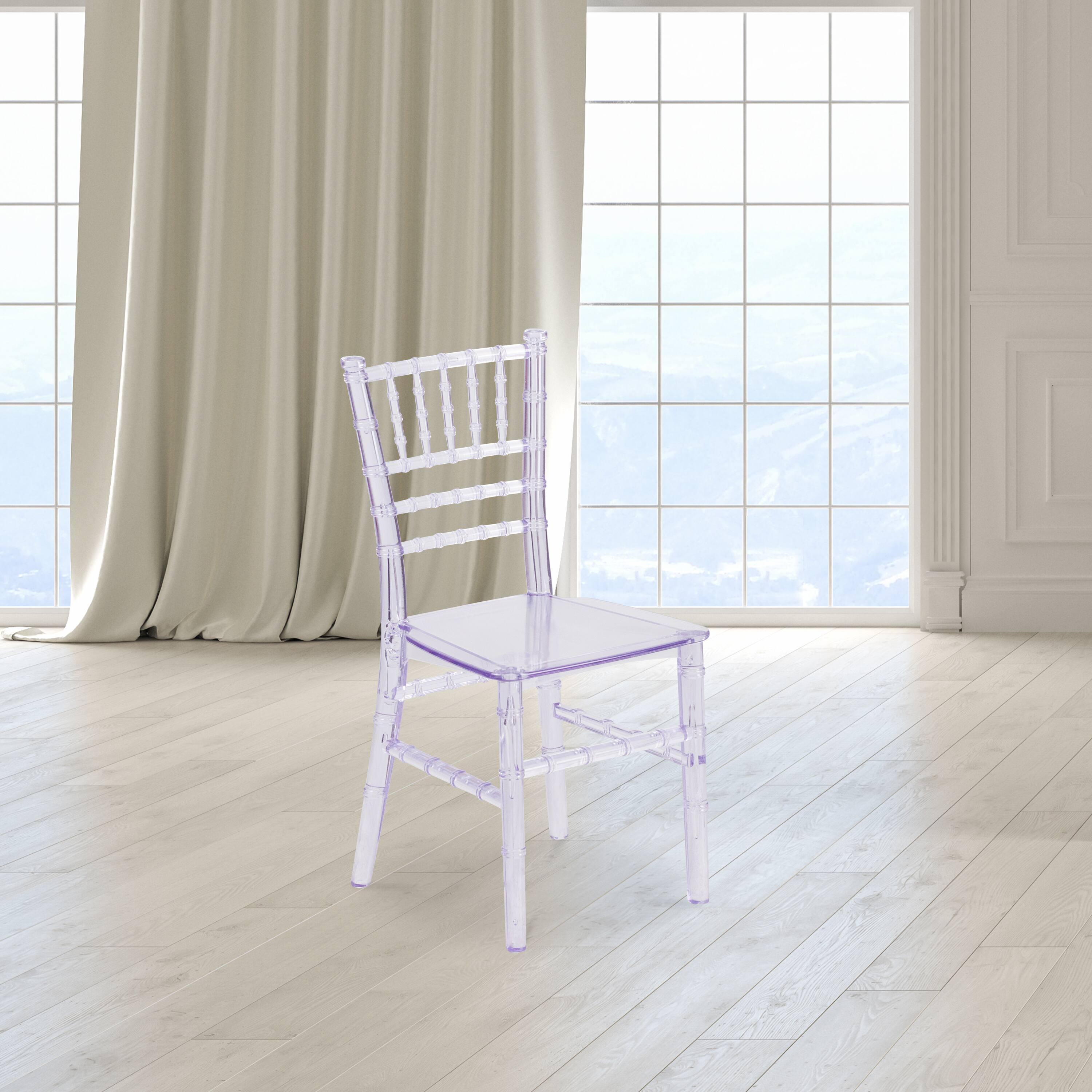 Alt View 2. Emma + Oliver - 10 Pack Child’s All Occasion Resin Chiavari Chair for Home or Home Based Rental Business - Clear.