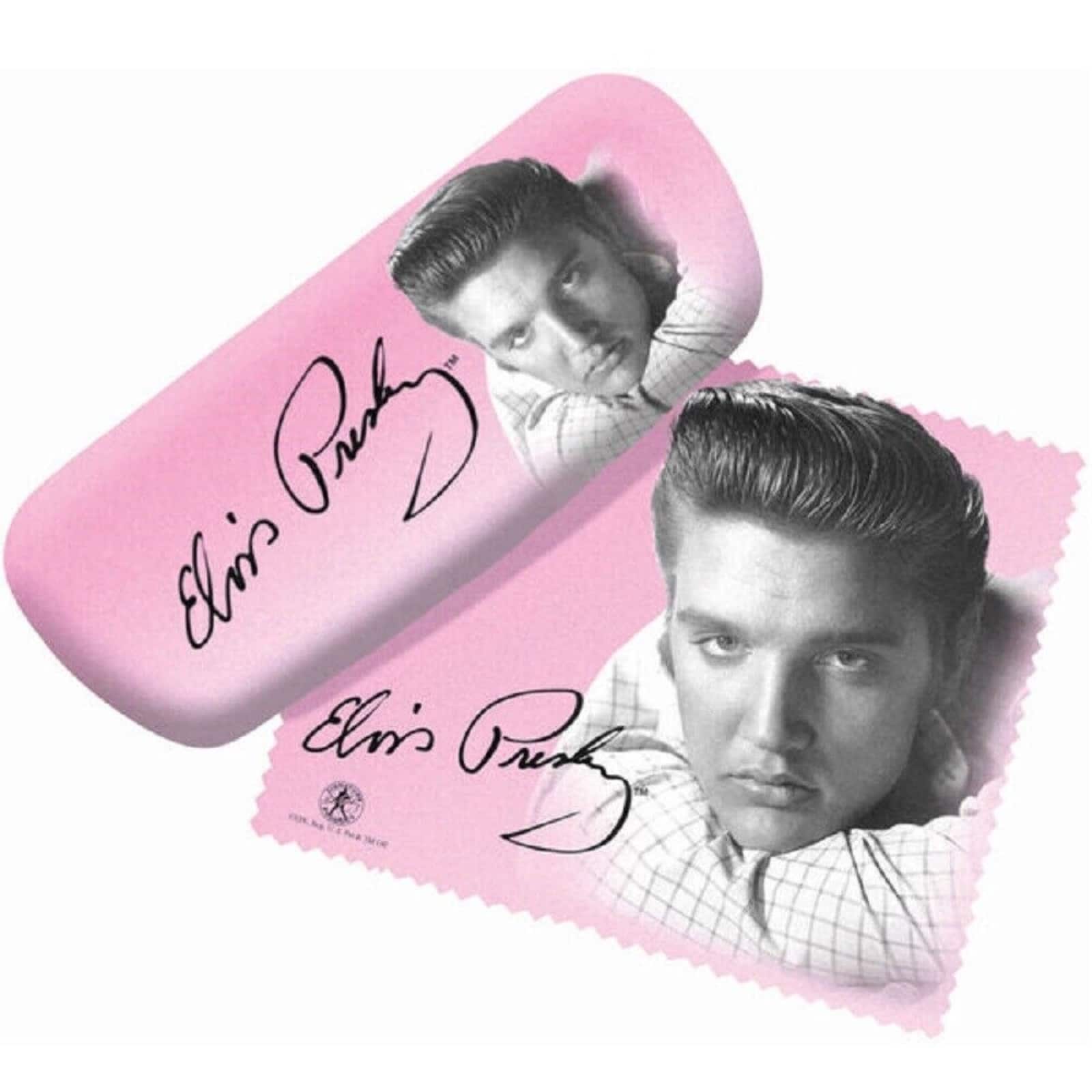 Spoontiques - Elvis Presley Eyeglass Case with Lens Cloth - Pink