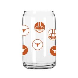 Logo Brands - Texas Longhorns 16oz. Smiley Can Glass - Multicolor