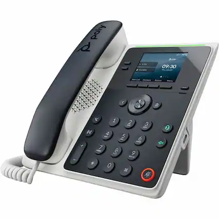 Polycom
09:30
New Call Contacts Recent Menu
1 2 3 ABC DEF
4 5 6 GHI MNO
7 8 9 JKL PQRS
* 0 # TUV WXYZ