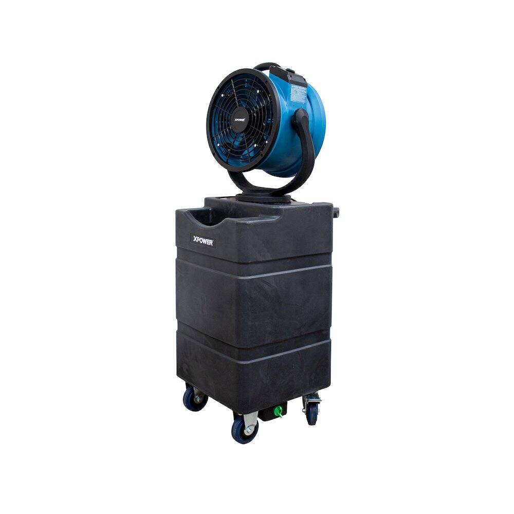 Alt View 4. XPOWER - Oscillating Portable 3 Speed Outdoor Cooling Misting Fan - Blue.