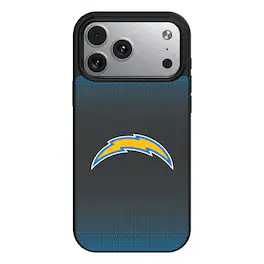 Keyscaper - NFL - Los Angeles Chargers Linen Logo iPhone Magnetic Bump Case - 15 - Black