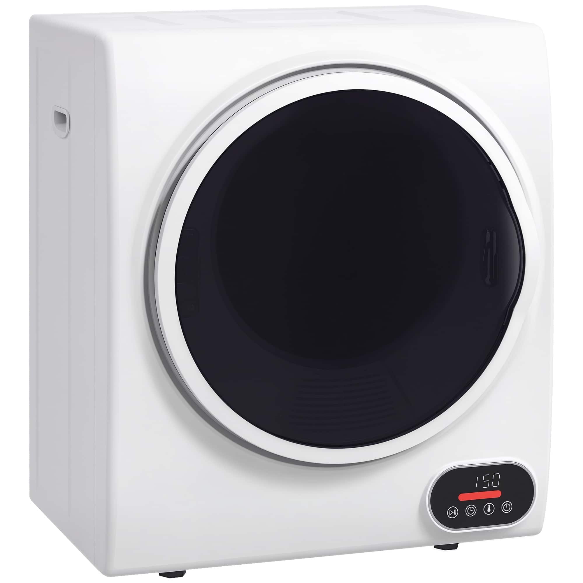 Homcom - cu.ft Portable Compact Clothes Laundry Dryer with Intelligent Drying for Apartments Dorms RVs - White