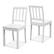 Front. Costway - Wood Dining Chair Set of 2 with Rubber Wood Legs Curved Backrest for Kitchen - White.