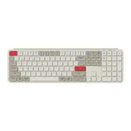 Keychron - B6 Pro Full-Size Ultra-Slim Wireless Keyboard with ZMK, Built-in AI Launcher and 1200-Hour Working Time - Retro Red