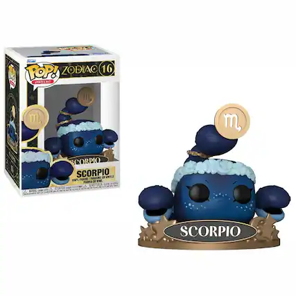 POP! ZODIAC 16
ZODIAC
SCORPIO
VINYL FIGURE / FIGURINE EN VINYLE / FIGURA DE VINIL / FIGURA DE VINIL
ADVERTENCIA: CHOKING HAZARD - SMALL PARTS. NOT FOR CHILDREN UNDER 3 YEARS.
ATTENTION: RISQUE DE SOUFFOCATION - PETITS ÉLÉMENTS. NE PAS LAISSER ENFANTS DE MOINS DE 3 ANS.
ADVERTENCIA: RIESGO DE AHOGAMIENTO - PEQUEÑOS OBJETOS. NO DEJAR EN MANOS DE NIÑOS MENORES DE 3 AÑOS.
SCORPIO