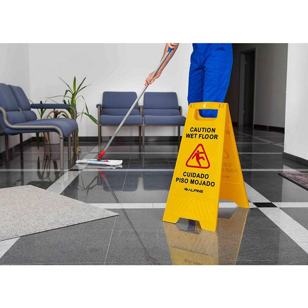 CAUTION WET FLOOR CUIDADO PISO MOJADO ALPINE