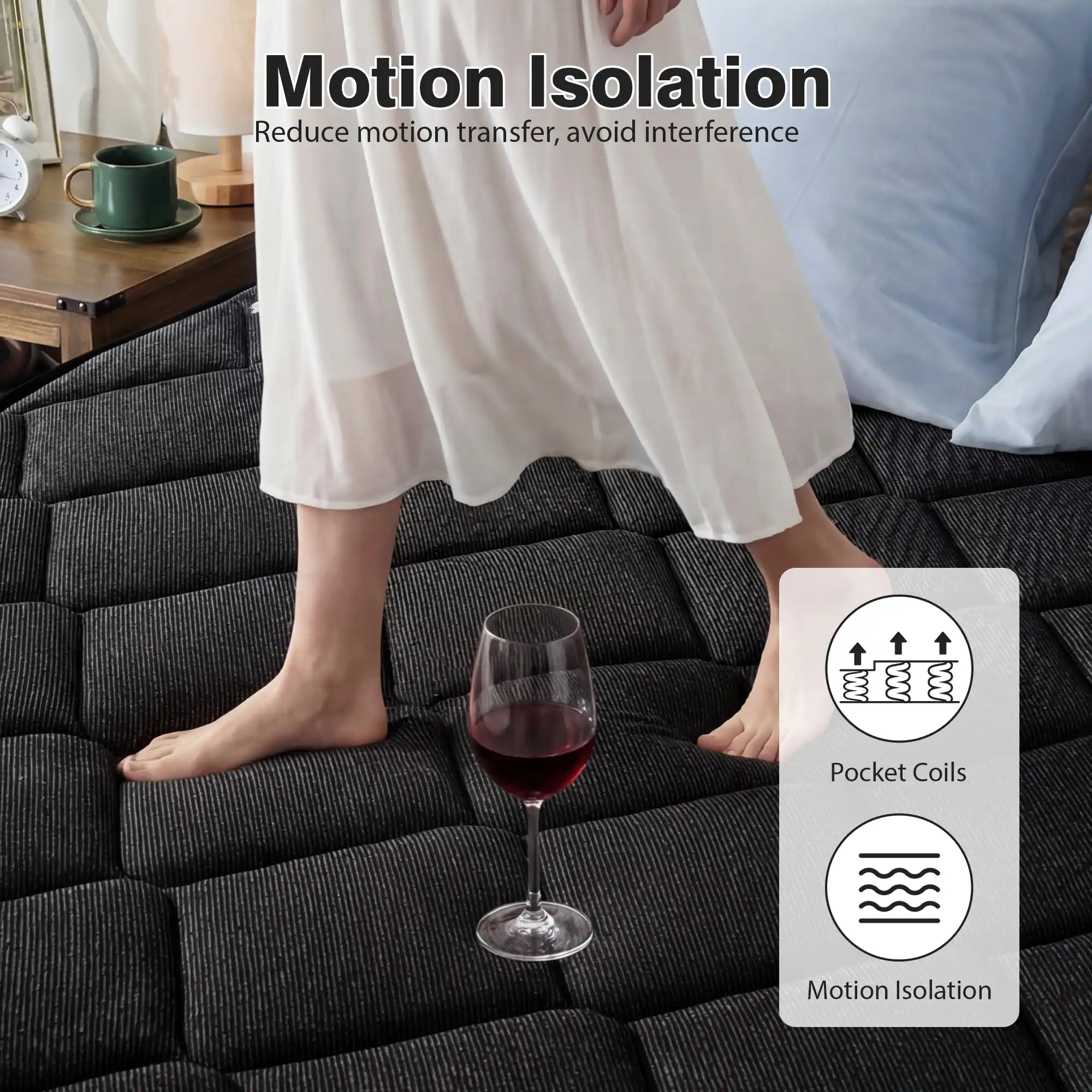 Motion Isolation  
Reduce motion transfer, avoid interference  

Pocket Coils  
Motion Isolation