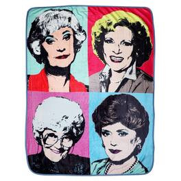 Just Funky - Golden Girls Warhol Fleece Blanket Comforter | 45"x60" - Multi-Color