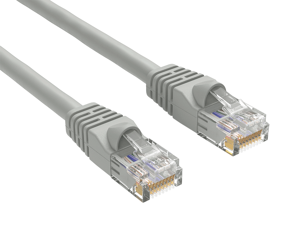 Cable Leader - 3ft Cat6 UTP Ethernet Network Patch Cable Snagless 24AWG Bare Copper - Gray