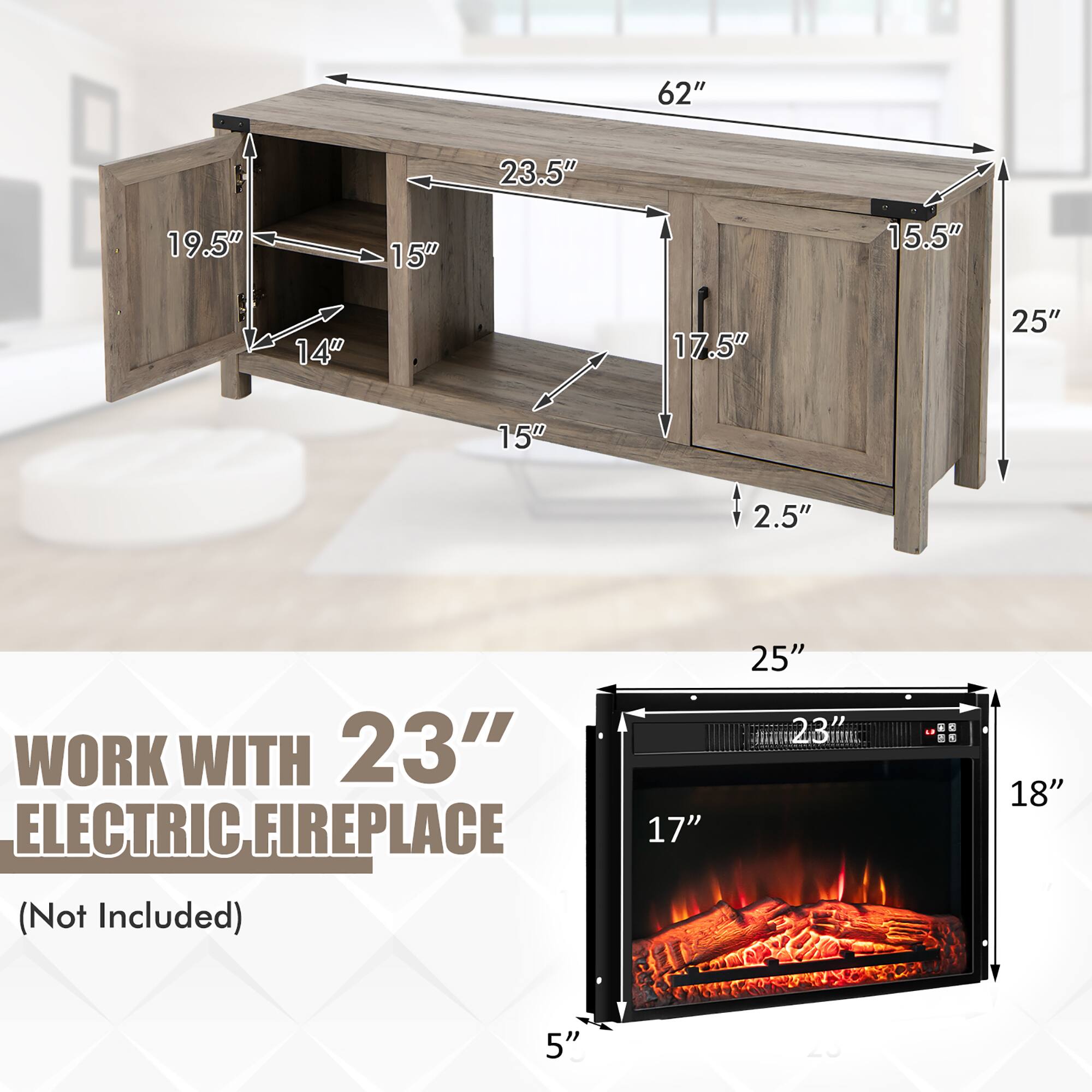 62", 23.5", 19.5", 15", 15.5", 14", 17.5", 25", 15", 2.5", 17", 25", 23", 18", 5"