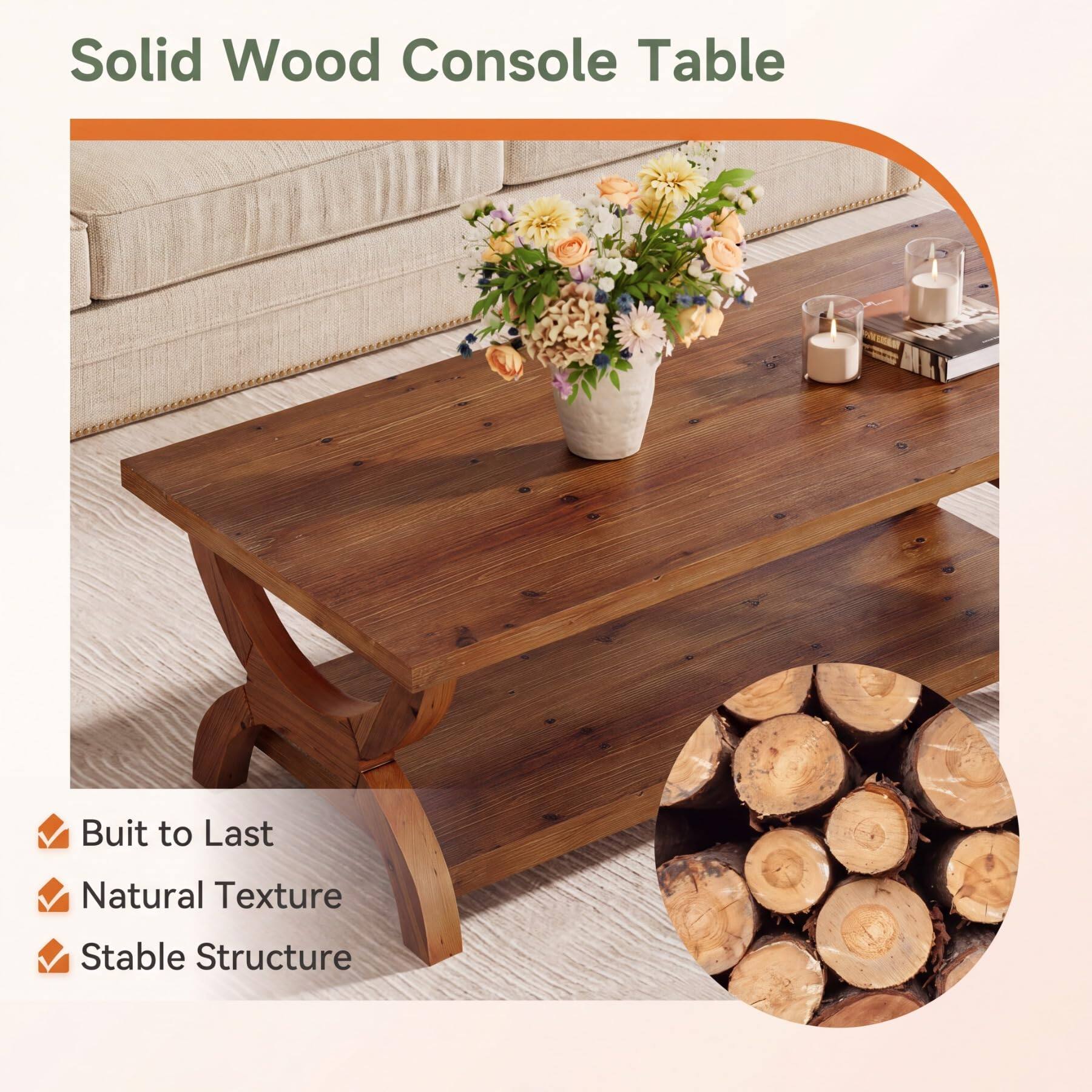 Solid Wood Console Table

- Built to Last
- Natural Texture
- Stable Structure