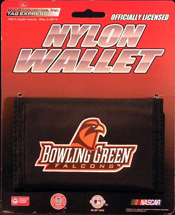 Rice RICO Industries, Inc.  
TAG EXPRESS  
7000 N. Austin Avenue • Niles, IL 60714  

OFFICIALLY LICENSED  
NYLON WALLET  

BOWLING GREEN FALCONS™  

MLBP 2009  
NASCAR