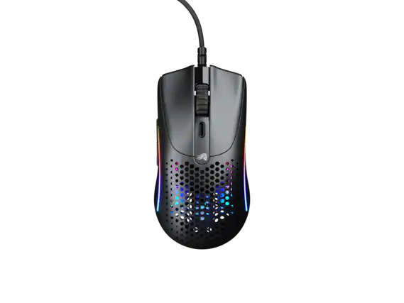 Front. Glorious - O 2 Mini Wired Optical Gaming Mouse - Matte Black.