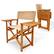 Front. Balkene Home - Walker Outdoor Folding Directors Chair with Side Tables - Tan.
