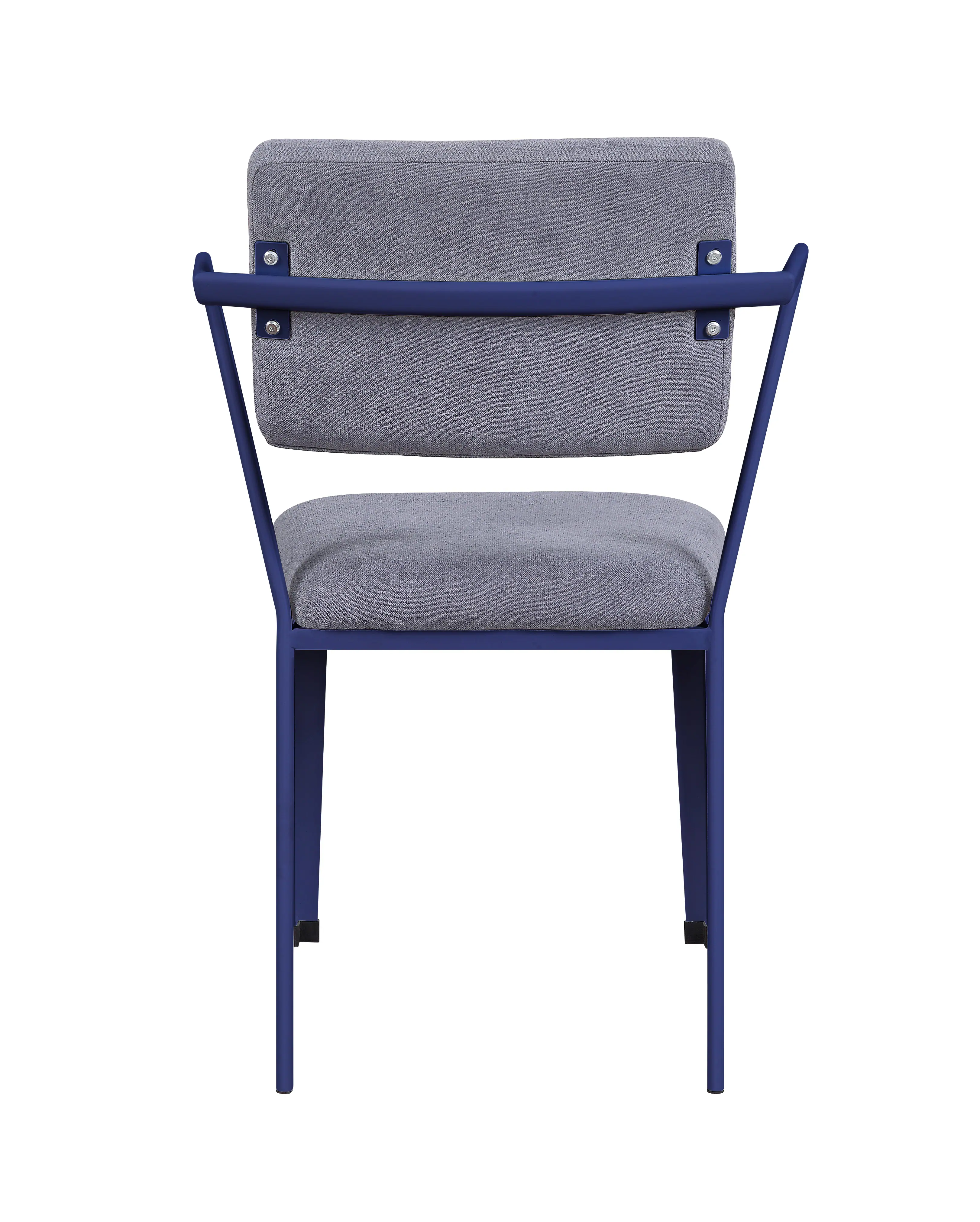 Alt View 2. Manhattan Lane - Fabric Upholstered Metal Base Chair with Flared Armrest - Gray.