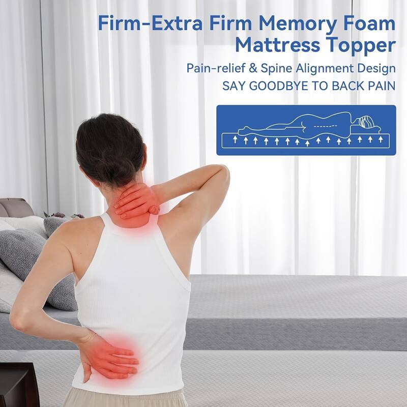 Firm-Extra Firm Memory Foam Mattress Topper

Pain-relief & Spine Alignment Design

SAY GOODBYE TO BACK PAIN