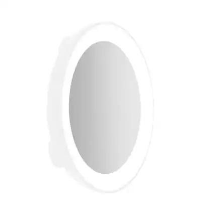 Front. Zadro - LED Lighted Compact Mirror with 10X Magnification & Suction Cups - White.