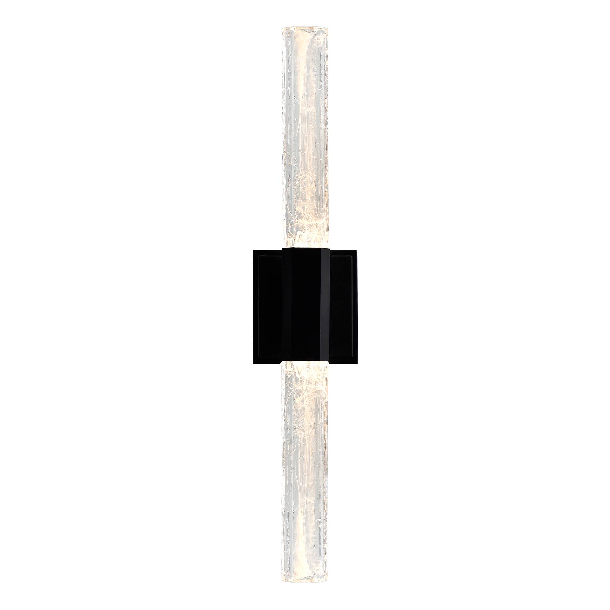 Left. CWI Lighting - Greta Integrated LED Black Vanity Light - Black.