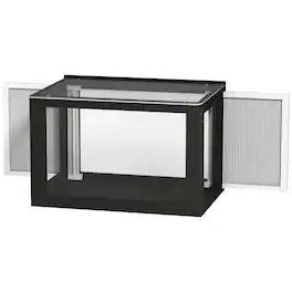 Pawhut - Outdoor Cat Enclosure 25"–41" Outdoor Cat House for Sunbathing - Black
