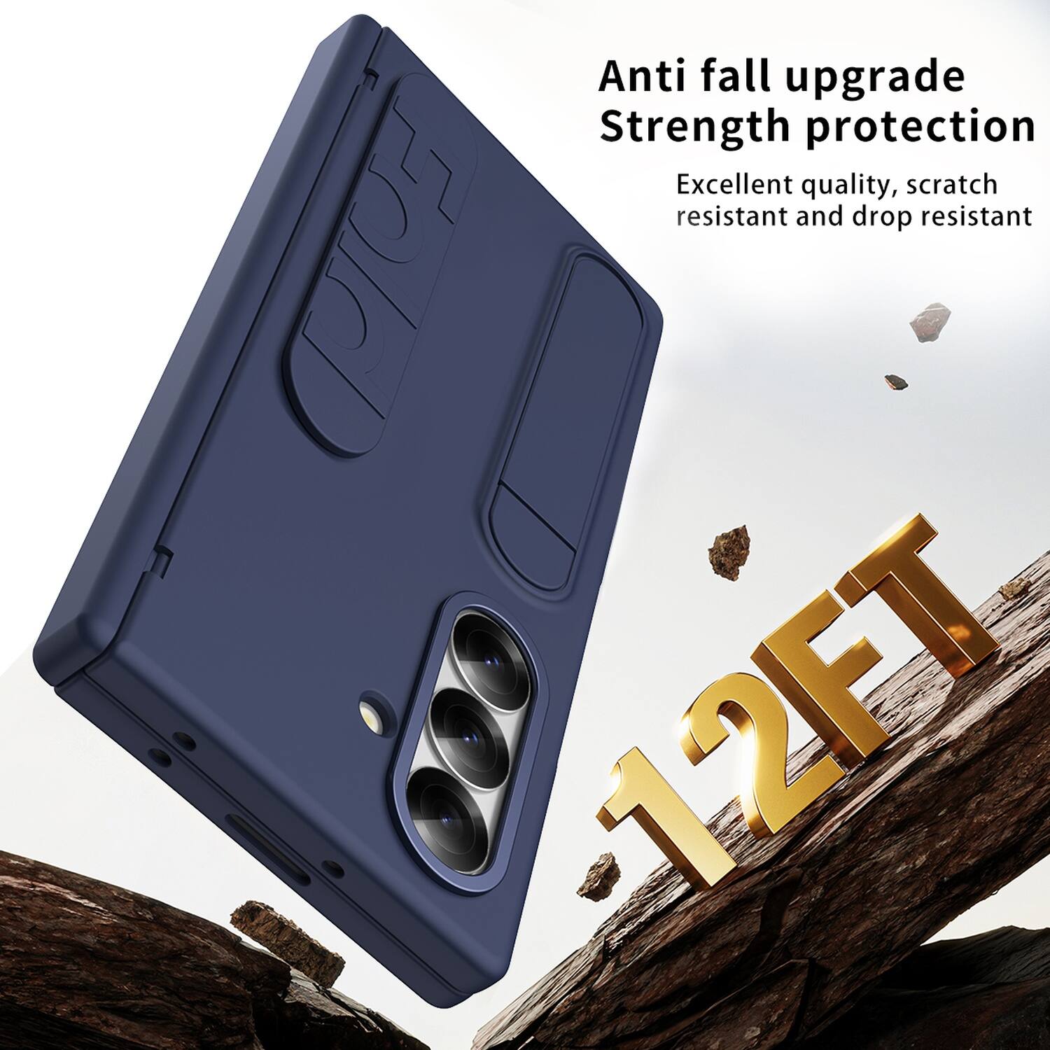 Anti fall upgrade  
Strength protection  
Excellent quality, scratch resistant and drop resistant  
FoldD 12FT