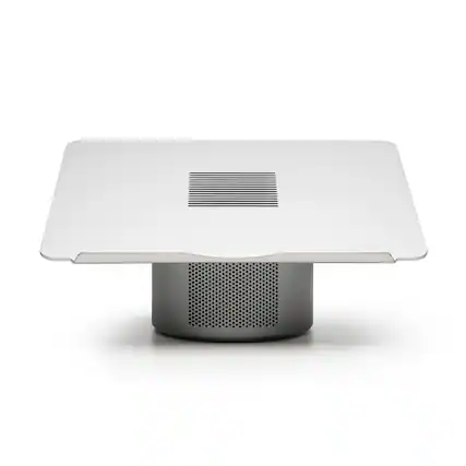 Front. OHOM - Mossion M1 Laptop Stand - Silver.