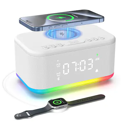 Sure, here is the corrected and grouped text from the image:
**Top Left:**
- SRO
- LAVE VA MUSTS
- SROOZE
**Top Right:**
- PSEYEVA
- PSPS
- TIMEMEY
- AM 2 0703
**On the Device:**
- LIGHTMOON
- SHOOZE
- TIME SET
- ALARM
- ALARM2
- M
- (Icons for Bluetooth, Wi-Fi, and other settings)
**On the Screen:**
- 07:03 AM
**On the Watch:**
- (Icon with a green circle and arrow)